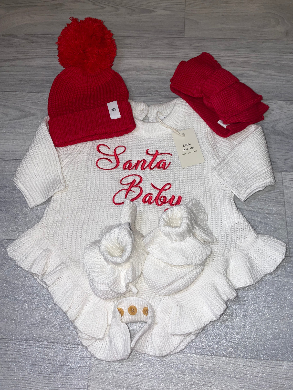 Personalised Romper & Bootie Set - Frilly Edge