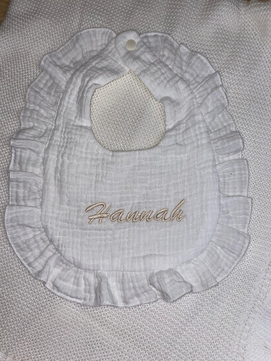 Cotton Bib Frilly Edge