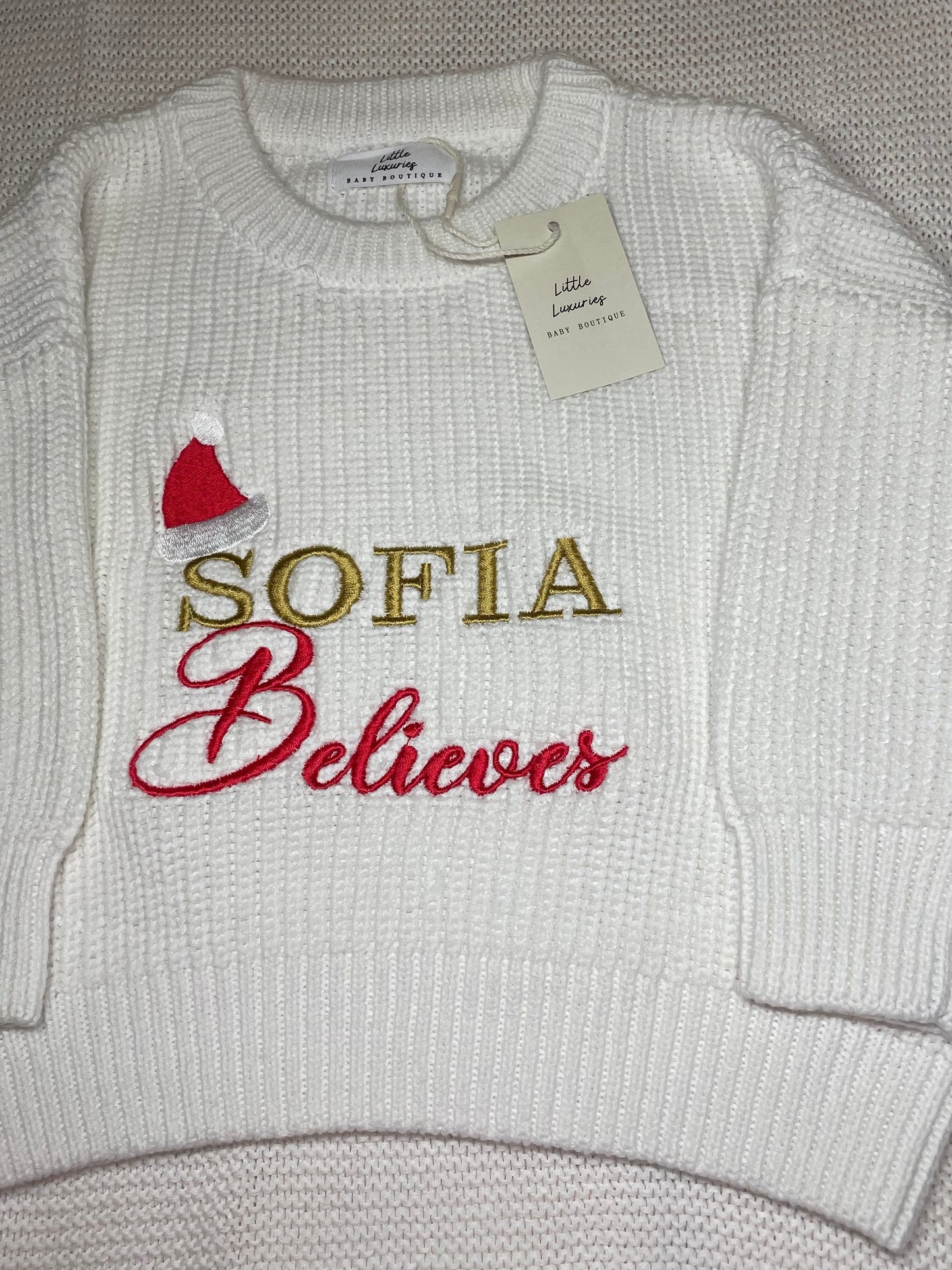 Christmas "Believes" 100% Cotton Jumper