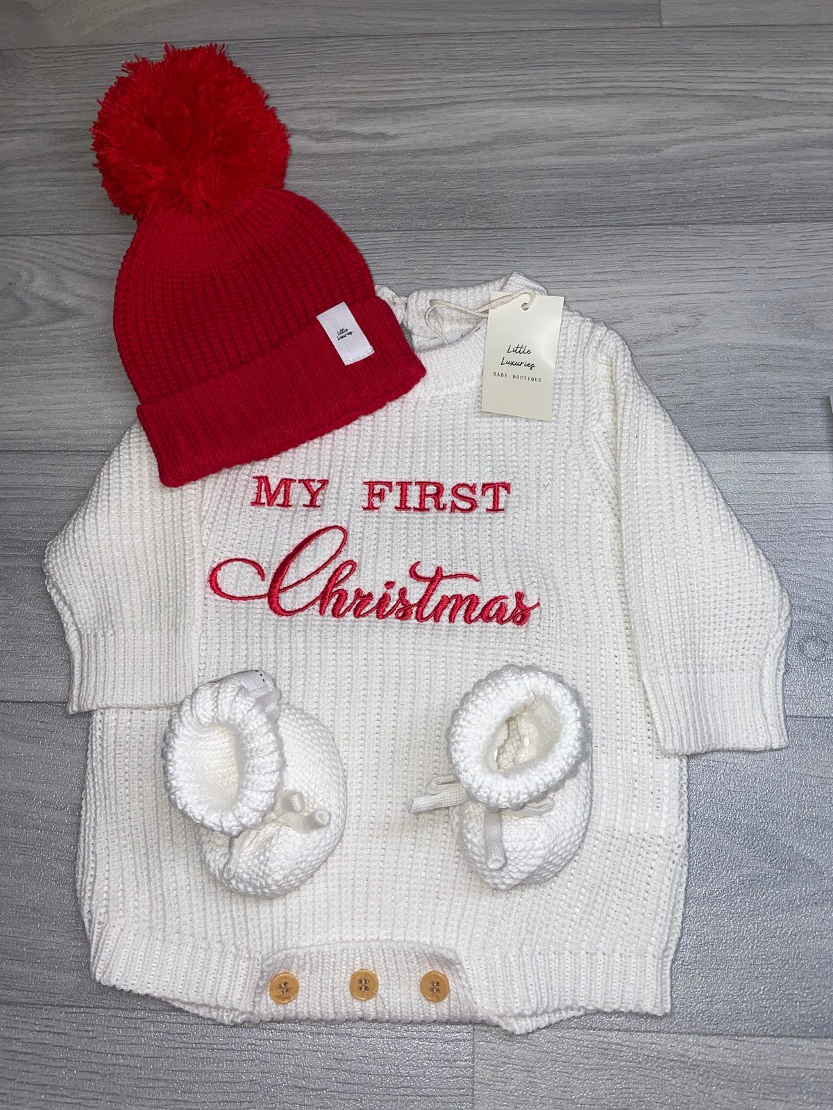 Personalised Romper & Bootie Set - Straight Edge