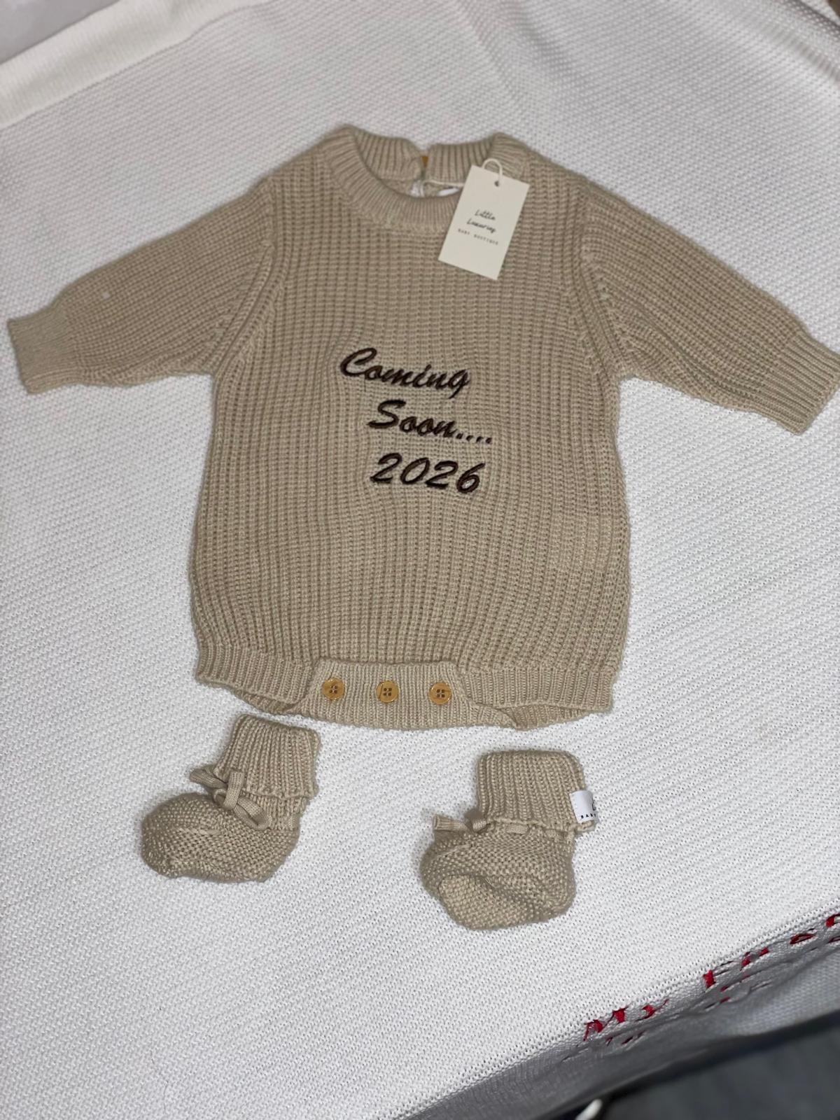 Knit Romper & Bootie Set - Straight Edge