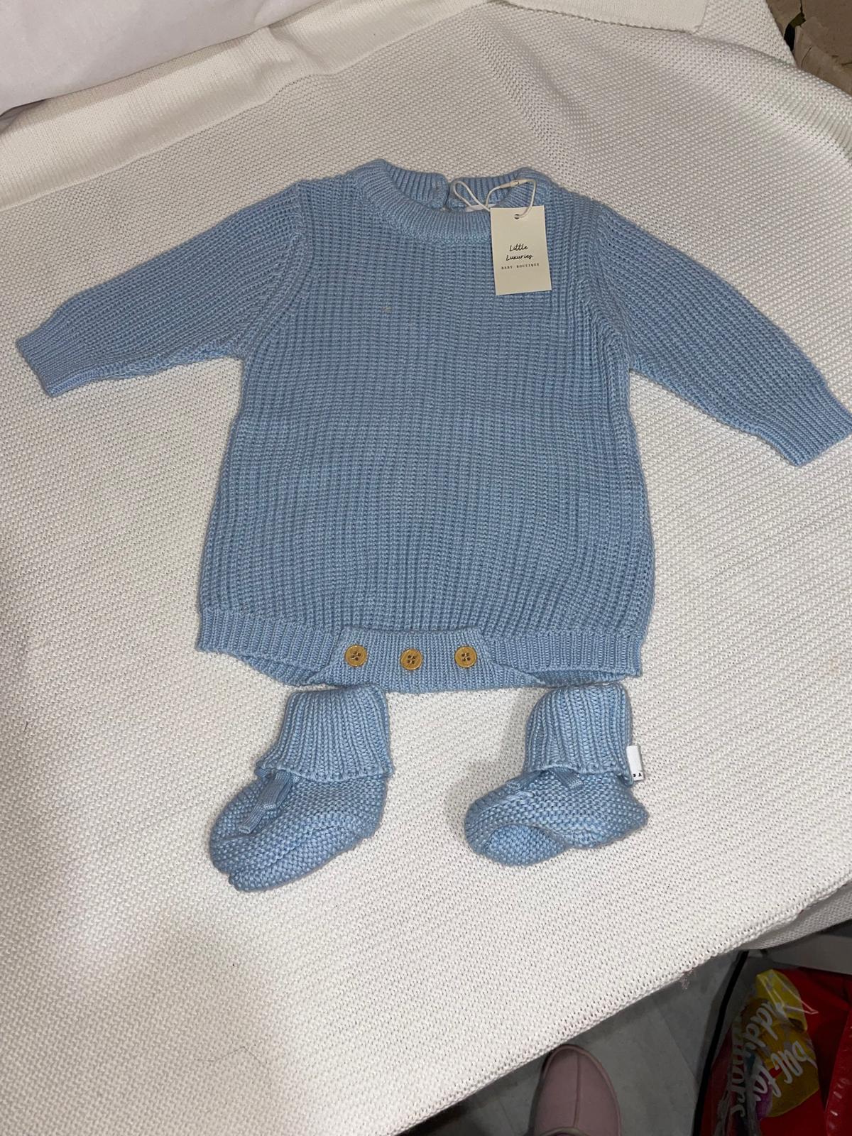 Knit Romper & Bootie Set - Straight Edge